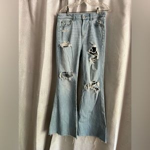 light wash american eagle flare jeans